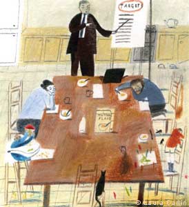 Illustration of people working