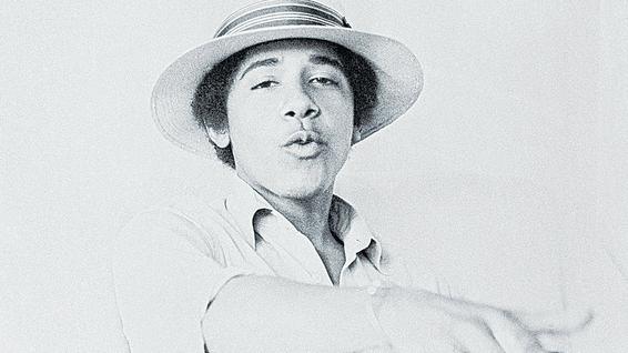 Cool: Barack Obama in 1980 when he was a student at Occidental College in Los Angeles, California