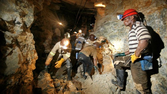 South Africa TauTona gold miners