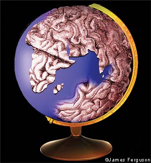 An illustration depicting the 'global brain'